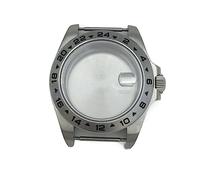 SLAVIK 40mm /43mm Solid Bezel Explorer 2 Case Sapphire Glass Compatible with NH34 NH35 NH36 ETA2824 PT5000 DG2813 3804 Movement (Color : 43mm Date Window, Size : NH34 to NH39)