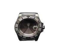 SLAVIK 40mm Cases Men's Watch Parts Stainless Steel Sapphire Glass Daytona Yacht-Master Compatible with Nh35 Nh36 ETA 2824 Miyota 8215 Movement (Color : Black 1, Size : ETA 2824)