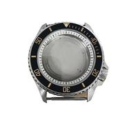 SLAVIK 41.5mm Watch Case White Chapter Ring+Bezel Stainless Steel Watch Accessories Set Substitute Compatible with SKX007 for NH35/NH36/4R Movement (Color : NO.11)