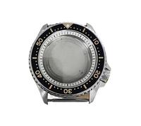 SLAVIK 41.5mm Watch Case White Chapter Ring+Bezel Stainless Steel Watch Accessories Set Substitute Compatible with SKX007 for NH35/NH36/4R Movement (Color : NO.8)