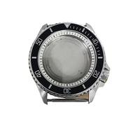 SLAVIK 41.5mm Watch Case White Chapter Ring+Bezel Stainless Steel Watch Accessories Set Substitute Compatible with SKX007 for NH35/NH36/4R Movement (Color : NO.9)