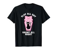 Slay All Day Haunt All Night Cat | Halloween T-Shirt