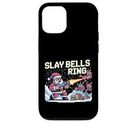 Slay Bells Ring Gamer Christmas Funny Pixel Santa Video Game Case for iPhone 12/12 Pro