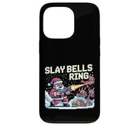 Slay Bells Ring Gamer Christmas Funny Pixel Santa Video Game Case for iPhone 13 Pro
