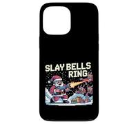 Slay Bells Ring Gamer Christmas Funny Pixel Santa Video Game Case for iPhone 13 Pro Max