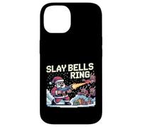Slay Bells Ring Gamer Christmas Funny Pixel Santa Video Game Case for iPhone 14