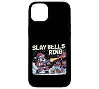 Slay Bells Ring Gamer Christmas Funny Pixel Santa Video Game Case for iPhone 14 Plus