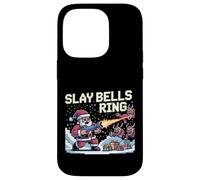 Slay Bells Ring Gamer Christmas Funny Pixel Santa Video Game Case for iPhone 14 Pro