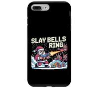 Slay Bells Ring Gamer Christmas Funny Pixel Santa Video Game Case for iPhone 7 Plus/8 Plus