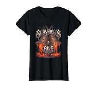 Slay Bells Ring Heavy Metal Christmas Value Graphic T-Shirt, Women, Black, XL