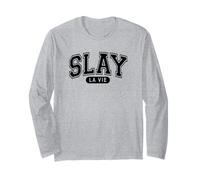 Slay La Vie - Sarcastic - Life Inspiration - Varsity Style Long Sleeve T-Shirt