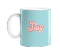 Slay Mug | LGBT Gift for Her, Motivational Gift for Friend, for Her, Slay Queen, Pink and Blue Ceramic Mug, LGBT Gifts, Hype Gift for Friend