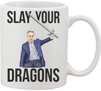 Slay Your Dragons Psychologist Intellectual Author Ceramic Mug White
