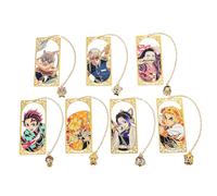 Slayer Anime Demon Metal Bookmark Kamado Tanjirou Rengoku Kyoujurou Kamado Nezuko Book Mark Commemorative Gift Christmas Gift for Man Woman Reader Friend (7PCS)