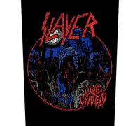 Slayer Back Patch Live Undead Band Logo Official Black 36cm X 29cm One Size