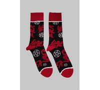 Slayer Band Logo & Pentegram Ankle Socks in Black Slayer Black One Size
