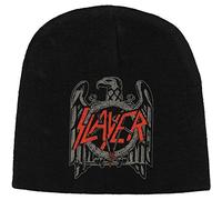 Slayer Beanie Hat Cap Eagle Band Logo Official Jersey Print Black One Size