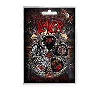 Slayer Guitar Picks Demonic Band Logo Official Set Of 5 One Size