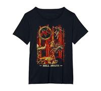 Slayer Hell Awaits Anniversary Cover T-Shirt, Women's Plus, Black, 2X