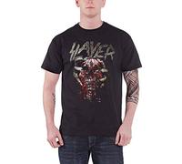 Slayer Men Skull Clench Short Sleeve T-Shirt, Black, Medium