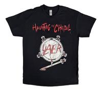 Slayer Men's Haunting The Chapel T-Shirt, Black (Black Black), Large (Size:Large)