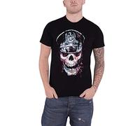 Slayer Men's Skull Hat Regular Fit Round Collar Short Sleeve T-Shirt, Black, X-Large