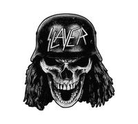 Slayer Patch Wehrmacht Skull Band Logo Cut Out new Official Black Woven Slayer Black
