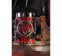 Nemesis Now Slayer Reign in Blood Tankard, Resin, Black/Red, Officially Licensed Slayer Band Merch, Removable Stainless Steel Insert, Cast in The Finest Resin, Expertly Hand-Painted
