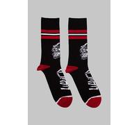 Slayer Skull Helmet Band Logo Ankle Socks in Black Slayer Black One Size