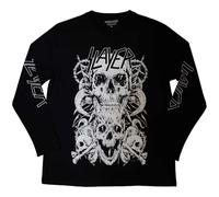 Slayer Skulls Band Logo Long Sleeve T Shirt M Black