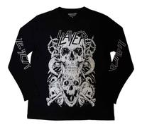 Slayer Skulls Band Logo Long Sleeve T Shirt S Black