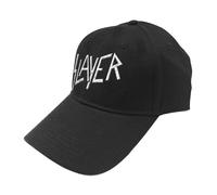 Slayer Sonic Silver Classic Band Logo Strapback Baseball Cap in Black Slayer Black One Size
