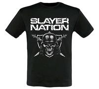 Slayer - T-Shirt # L Black Unisex # Slayer Nation 2014 Dates