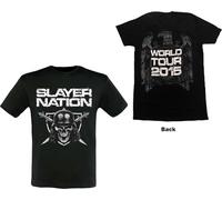 Rock Off Trade Unisex T-Shirt Slayer Nation 2015 Dates Back Print Medium Black