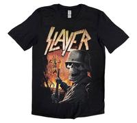 Slayer T Shirt Soldier Skull Burning Torch Band Logo Official Mens Black S