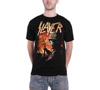 Slayer T Shirt Soldier Skull Burning Torch Band Logo Official Mens New Black