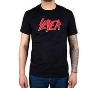 Slayer T Shirt Classic Red Band Logo Official Mens New Black