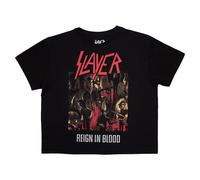 Slayer Women's Reign In Blood Crop Top in Black | Size: Medium Slayer Black M