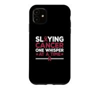 Slaying Cancer One Whisper At A Time Throat Cancer Awareness Case for iPhone 11