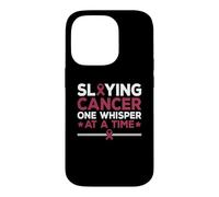 Slaying Cancer One Whisper At A Time Throat Cancer Awareness Case for iPhone 14 Pro