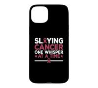 Slaying Cancer One Whisper At A Time Throat Cancer Awareness Case for iPhone 15 Plus
