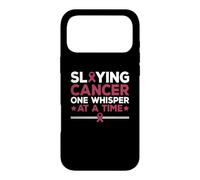 Slaying Cancer One Whisper At A Time Throat Cancer Awareness Case for iPhone 17 Pro Max