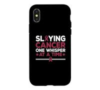 Slaying Cancer One Whisper At A Time Throat Cancer Awareness Case for iPhone X/XS