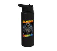 Slaying Everday Cringe Skeleton Stainless Steel Insulated Water Bottle