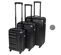 Slazenger 3-Piece Suitcase Set - Luggage Sets with Cabin, Medium and Large Suitcase - Hard Shell Suitcases with Wheels - Combination Lock with 3-Digit Code - Black