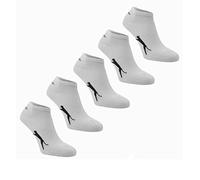 Slazenger 5 Pack Mens Trainer Ankle Socks White Size 7-11