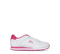 Slazenger Classic Junior Low Top Trainers Lace-Up White/Cerise UK 6 (39)