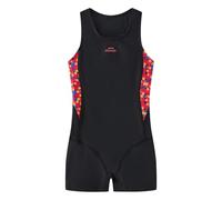 Slazenger Girls PL Boyleg Junior Swimsuit Black/Green 11-12 Years