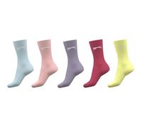 Slazenger Kids 5 Pack Crew Socks Junior Cotton Colours 1-6