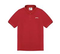 Slazenger Kids Plain Polo Shirt Red 9-10 (MB)